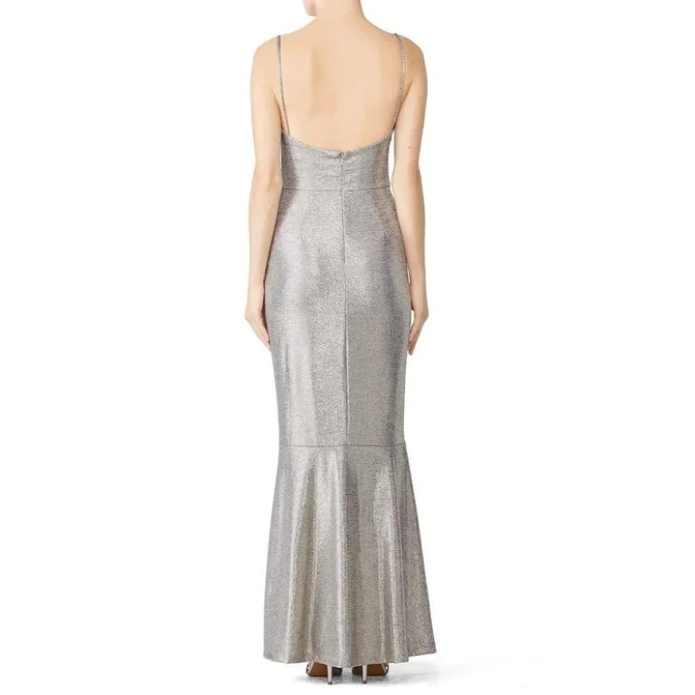Hutch Silver Cameron Formal Maxi Gown $448 - Picture 4 of 9